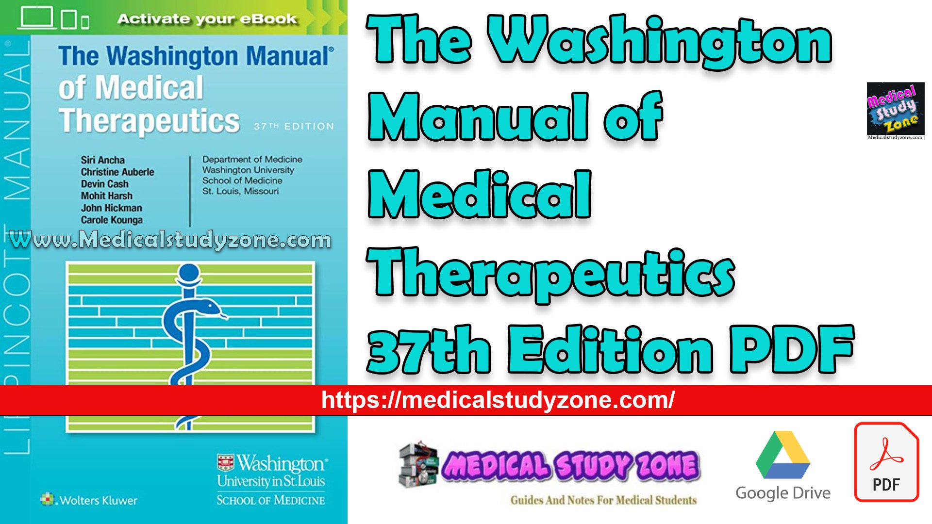 The Washington Manual of Medical Therapeutics 37th Edition PDF Free Download