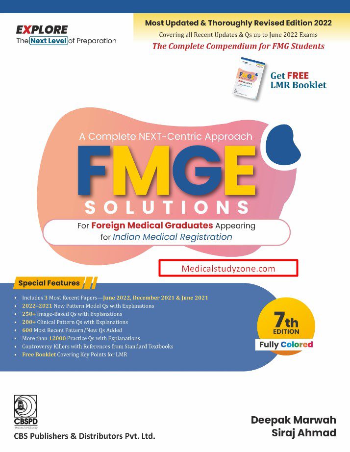 FMGE Solutions 7th Edition PDF Free Download cover