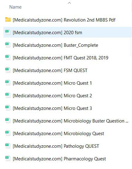 All Quest PDFs For 2nd Year MBBS (WBUHS)