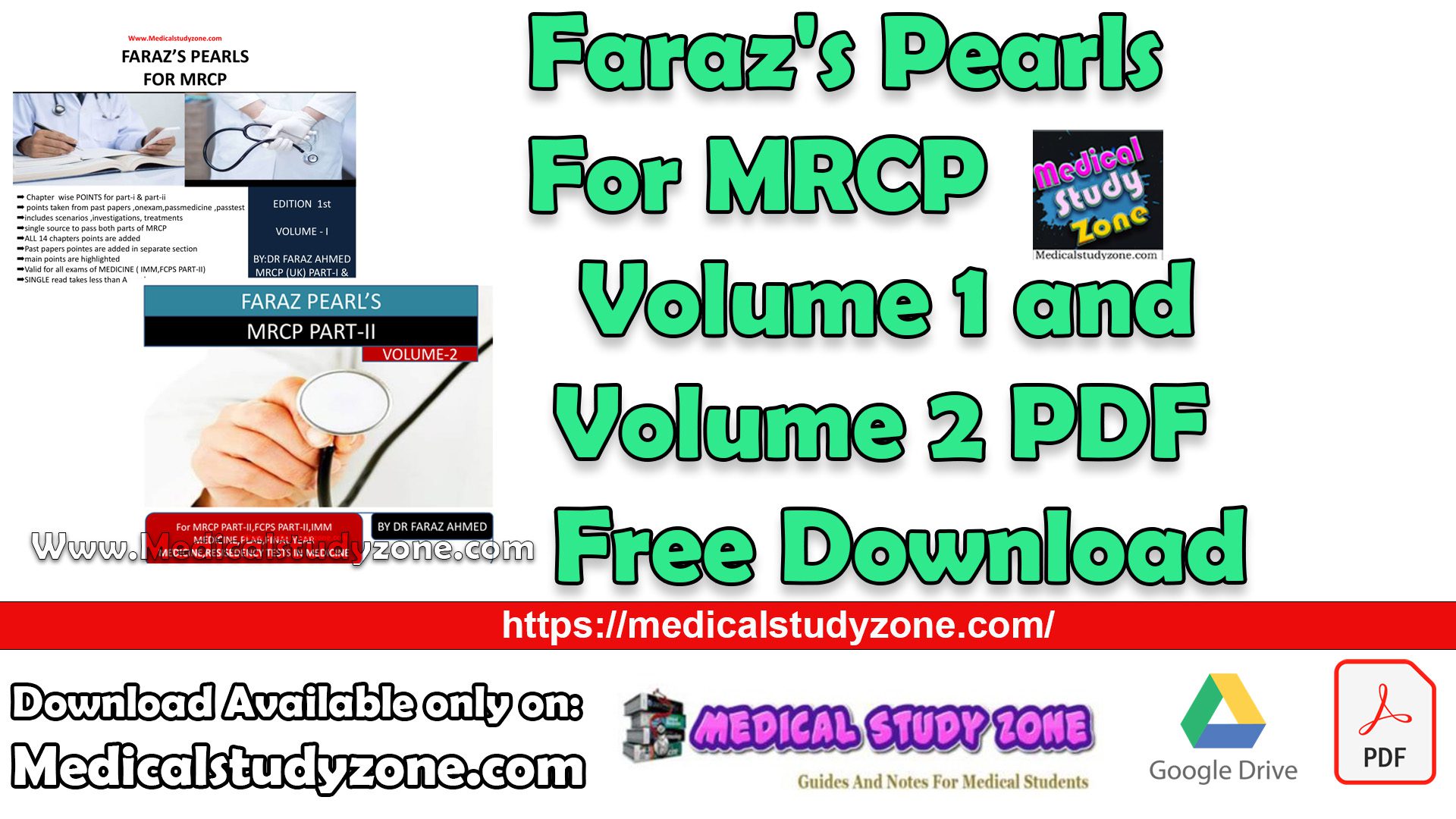 Faraz's Pearls For MRCP Volume 1 and 2 PDF Free Download