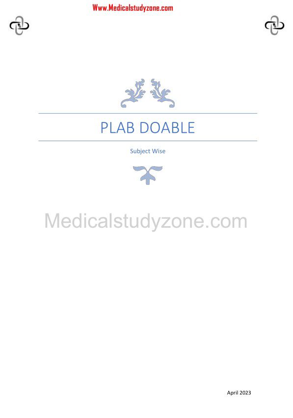 PLAB Doable 2023 PDF Free Download [All Subjects]