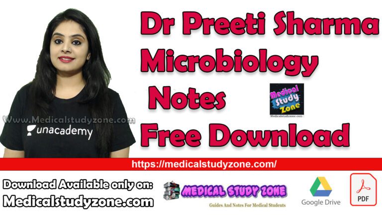 Dr Preeti Sharma Microbiology Notes PDF Free Download - Medical Study Zone