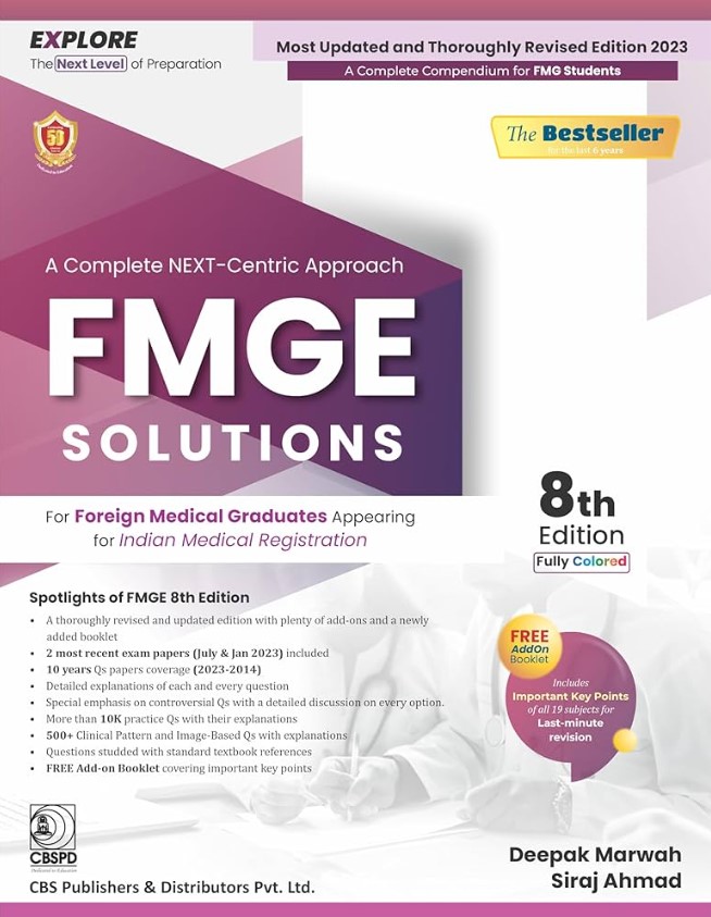 FMGE SOLUTIONS 8th Edition PDF Free Download [Full Book]