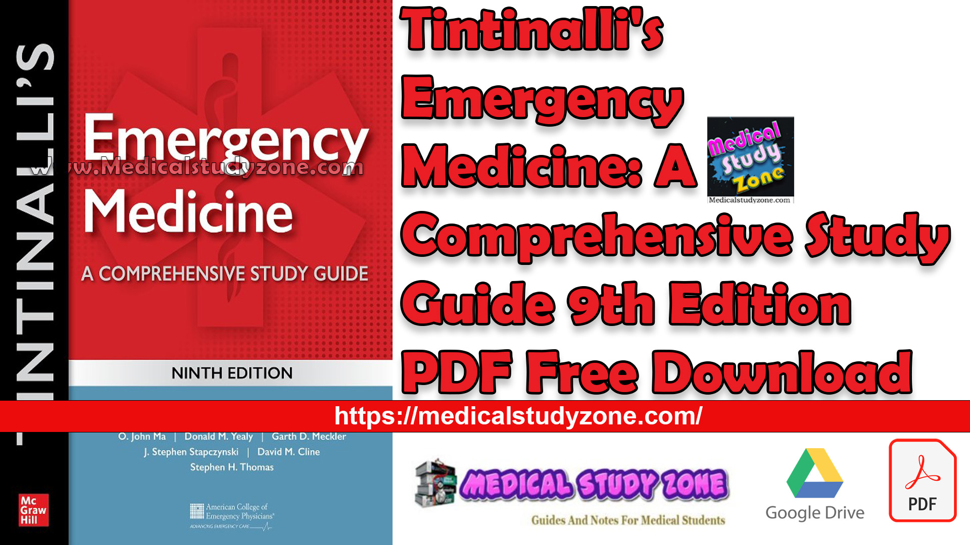 Tintinalli's Emergency Medicine: A Comprehensive Study Guide 9th Edition PDF Free Download