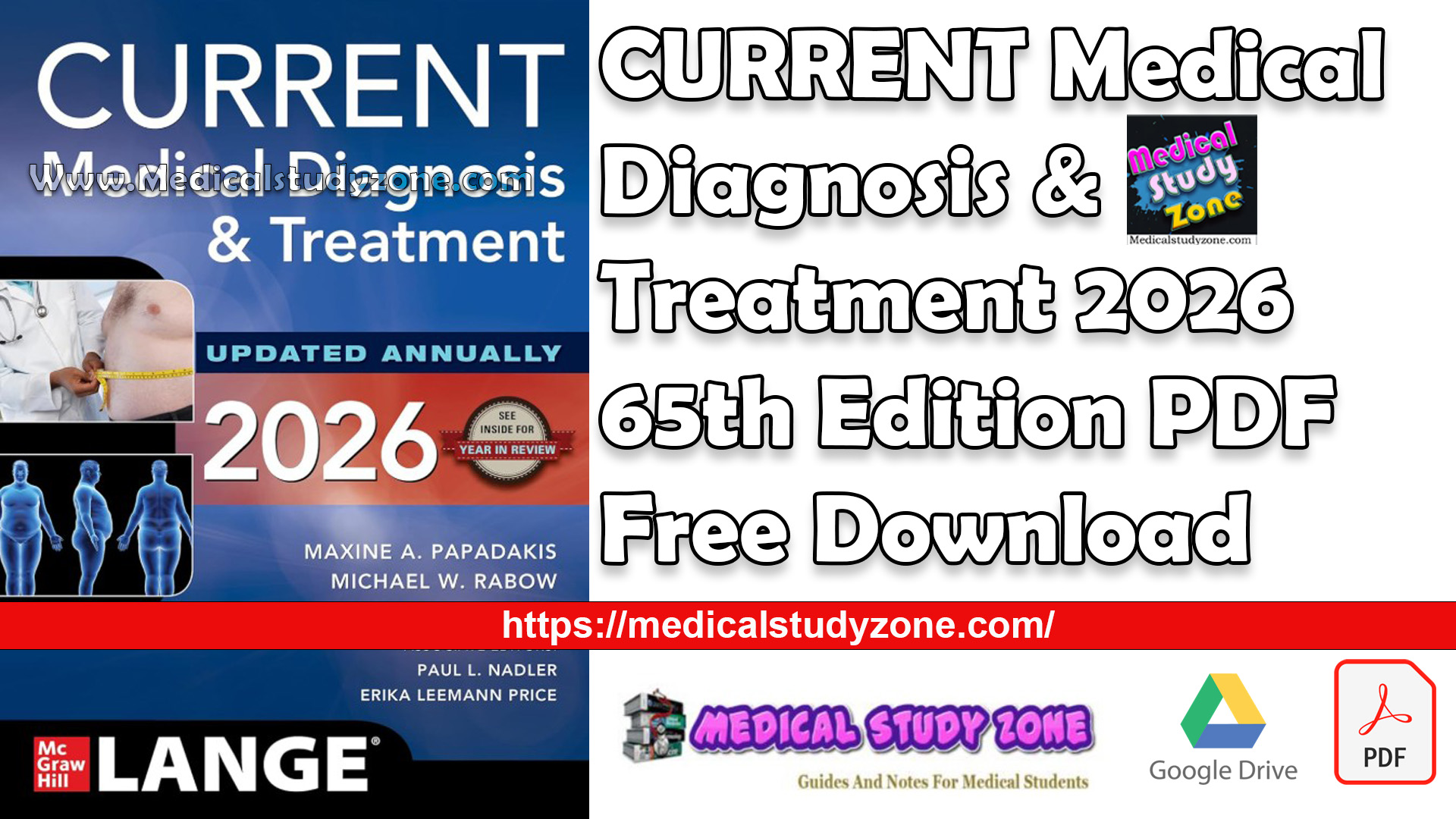 CURRENT Medical Diagnosis & Treatment 2026 65th Edition PDF Free Download [CMDT 2026 Clean PDF]