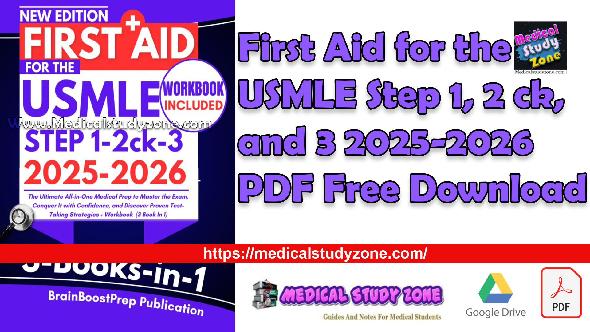 First Aid for the USMLE Step 1, 2 ck, and 3 2025-2026 PDF Free Download