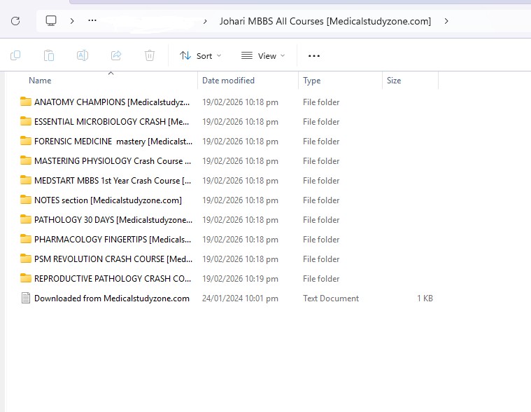 Johari MBBS All Courses Videos and Notes Free Download (Size 102 GB) cover image