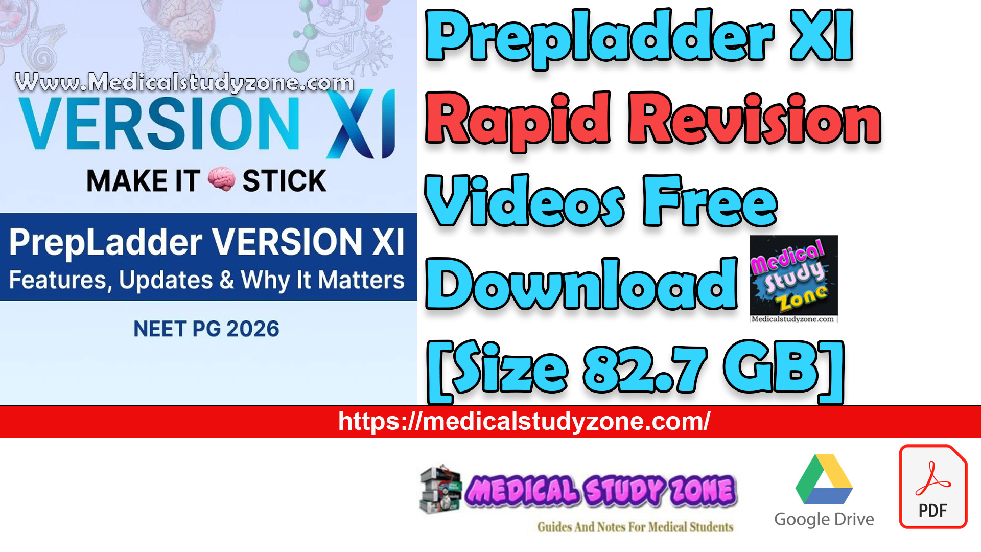 Prepladder XI Rapid Revision Videos Free Download [All 19 Subjects Size 82.7 GB]