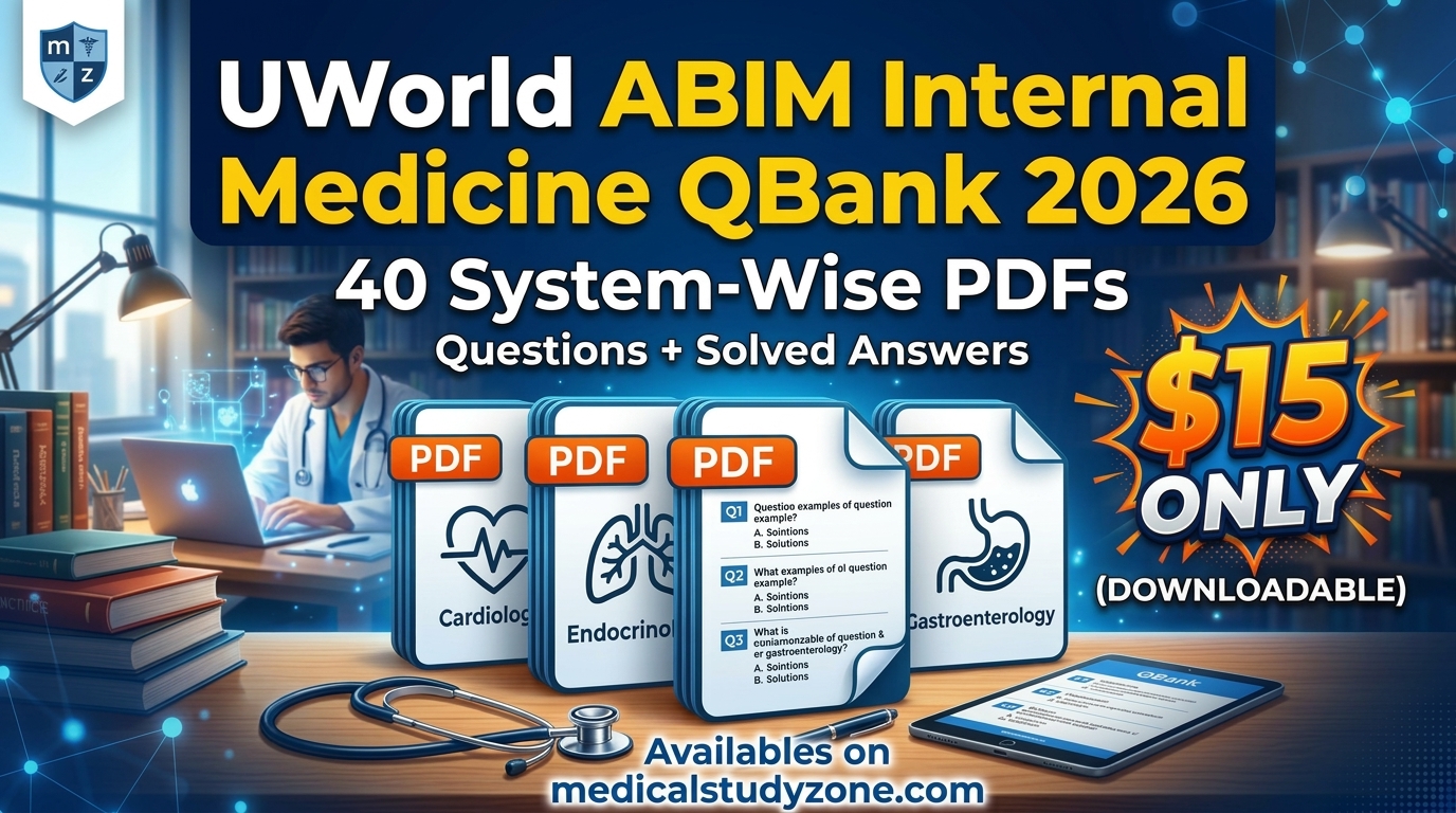 UWorld ABIM Internal Medicine QBank 2026 40 System-Wise PDFs | Questions + Solved Answers (Downloadable for just $15)